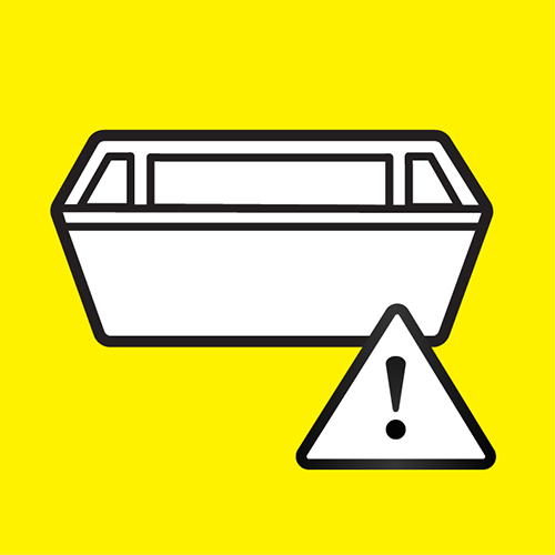 Skip hire safety icon