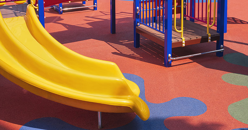 Tyres repurposed as rubber crumb for surfacing playgrounds