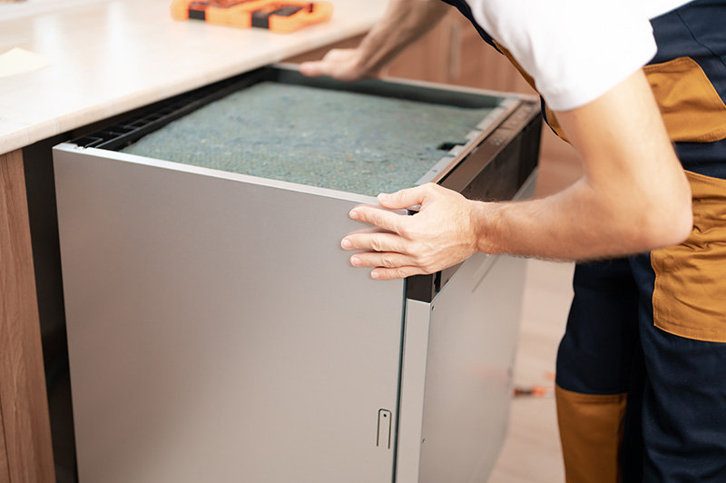 Removing an old dishwasher